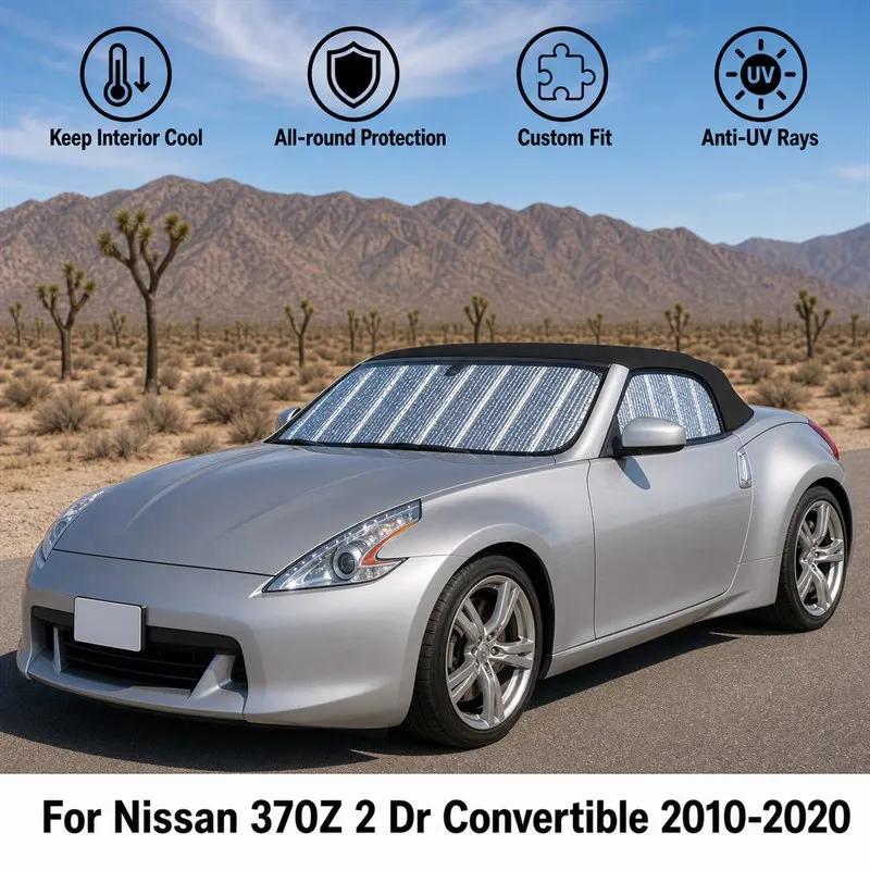 

For Nissan 370Z 2 Dr Convertible 2010-2020 Full Set Car Window Sunshades UV Block Privacy Heat Insulated Foldable Car Curtain