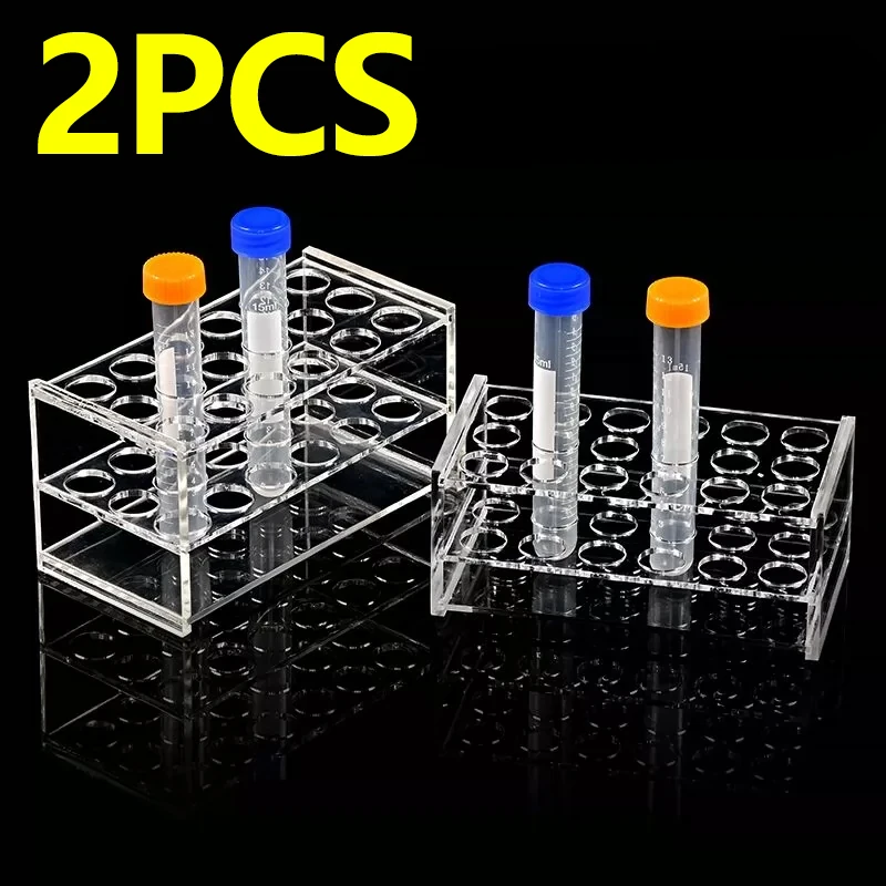 2 pieces of organic glass test tube rack, centrifuge tube rack, laboratory sample tube storage rack