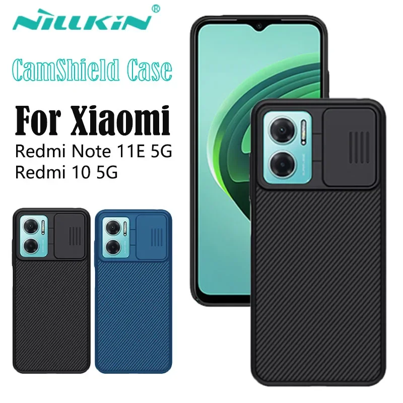 

NILLKIN CamShield Case For Xiaomi Redmi Note 11E 5G Slide Camera Anti-fall Back Cover len protection phone Cases for Redmi 10 5G