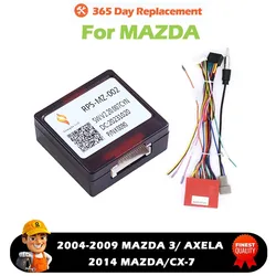 Caixa canbus de rádio automotivo qszn para 2014 mazda/CX-7/3 para 2004-2009 mazda 3/axela polegadas chicote de fiação de rádio cabo de alimentação rádio do carro