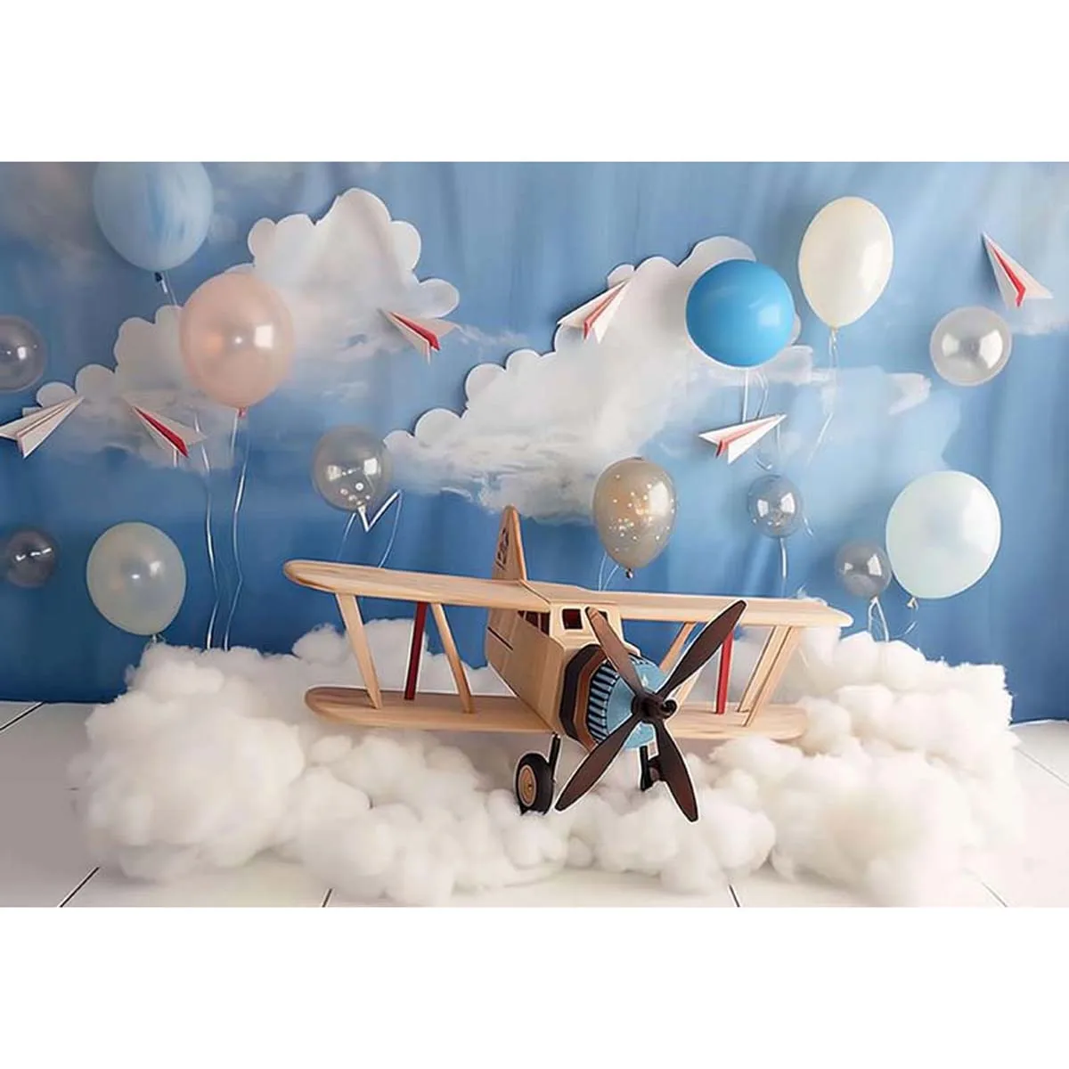 

Allenjoy Pilot Sky Cloud Cake Smash Backdrop