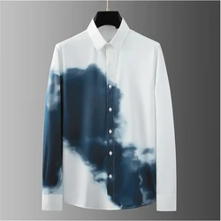 Luxury Men's Long Sleeve Shirt Printed Shirt Fashion Casual Popular Graffiti Street Large Size Men's Clothing XS-6XL