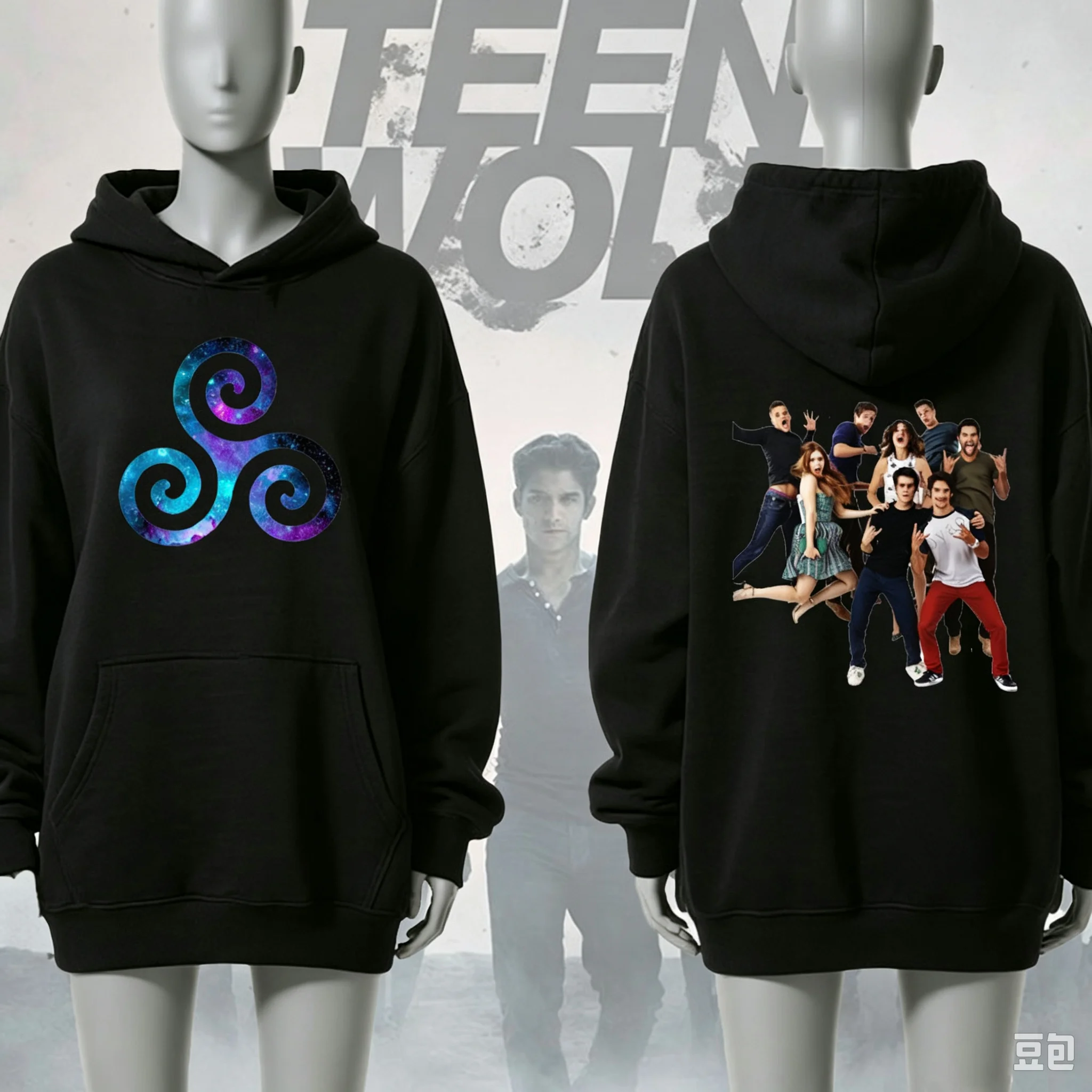 Sudadera con Capucha Estilo Moderno con Estampado de Teen Wolf para Hombre, Sudadera de Otoño e Invierno, Ropa Casual Harajuku, Ropa Deportiva, Sudadera Cálida para Mujer