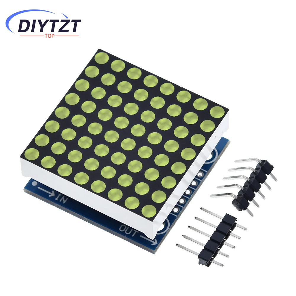 DIYTZT MAX7219 Modul Dot Matrix Modul Mikrokontroler Modul Tampilan Barang Jadi, Dapat Bersama untuk Pemrograman Arduino
