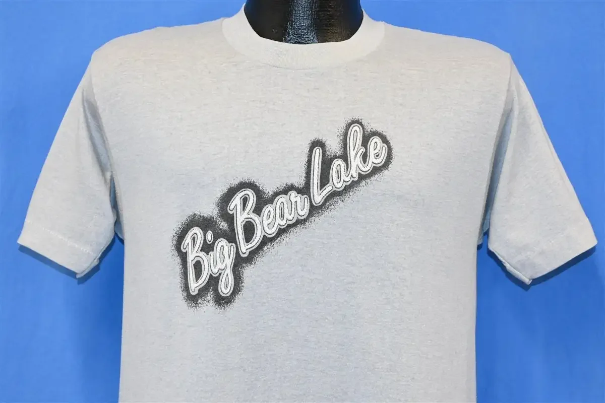 80er Jahre Big Bear Lake California Mountain Ski Resort Souvenir T-Shirt Medium