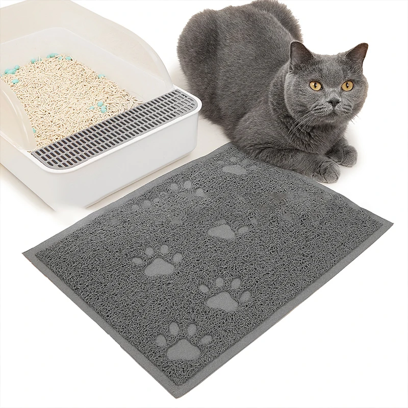 Pet Cat Litter Mat Waterproof Pvc Foldable Cat Litter Trapping Bed Pads for Cats Non-Slip Sand Pad Washable Pet Clean Supplies