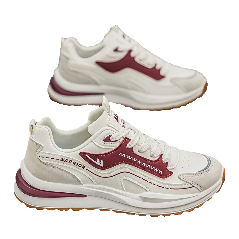 Comfortable Leather Walking Sneakers For Men Lightweight Shock Absorbing_voghion.com