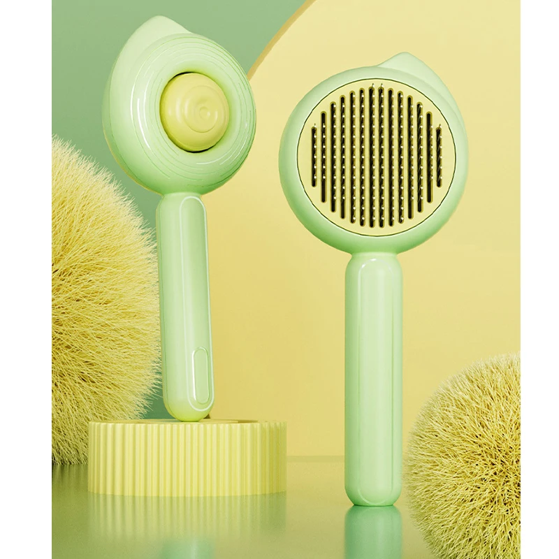 

Cat Dog Hair Removal Sticky Brush Pet Comb Self Cleaning Grooming Massage Needle Comb Small Conch Shape Pets Product Accessories