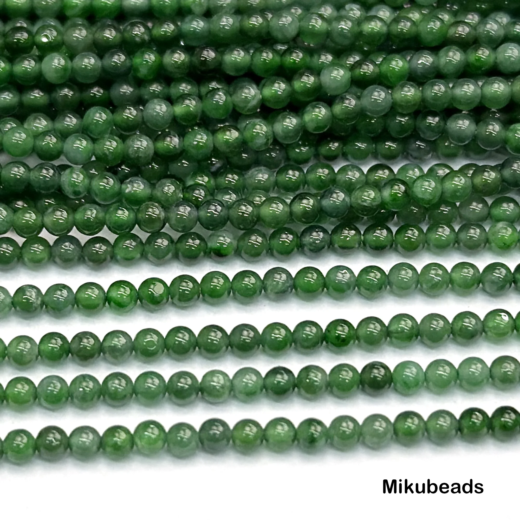 Wholesale Natural 2.4mm Guatemala Jadeite Smooth Round Loose Beads For Making Jewelry DIY Bracelet Necklace