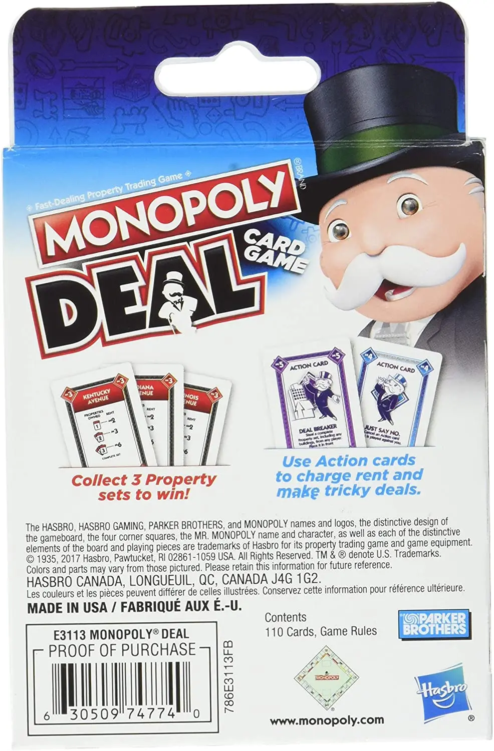 Hasbro Monopoly Puzzle Family Party Board Game English Version Monopoly Trading Card Game Playing Card Toys Adult Children Toys