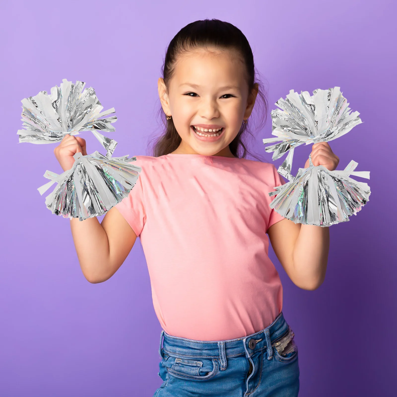 

2 Pcs Cheerleading Bouquet Competition Poms for Flash Pompoms Party Accessories Dance Hand Flower