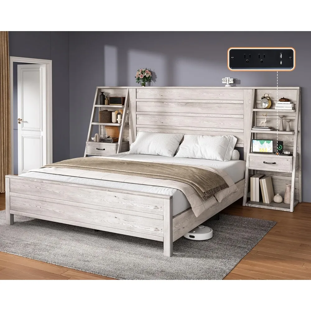 King Bed Frame With… - image