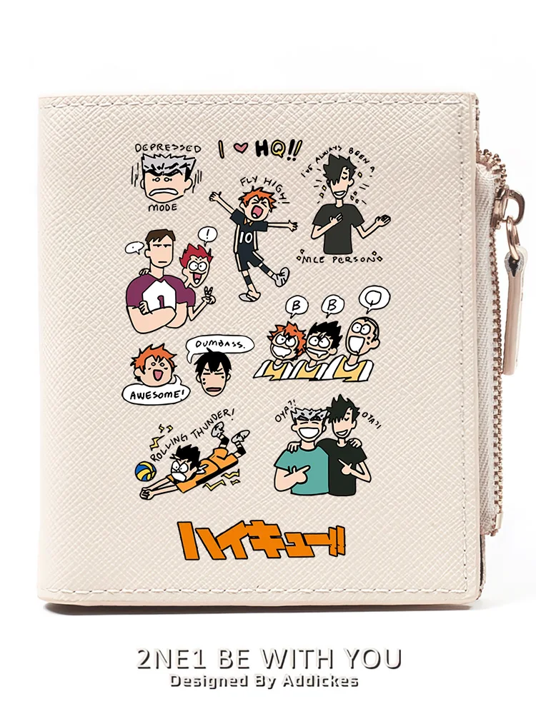 Аниме Haikyuu Hinata Shoyo Tobio Kageyama Косплей Кошелек Мультфильм Кошелек Сумка Рождественский орнамент Аксессуары Подарок