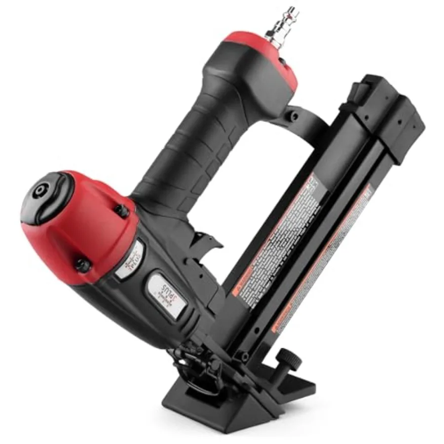 

3PLUS HFS509040SP 4-in-1 Pneumatic 18 Gauge Flooring Stapler/Nailer for Hardwood Laminate and Engineered Wood Installation with