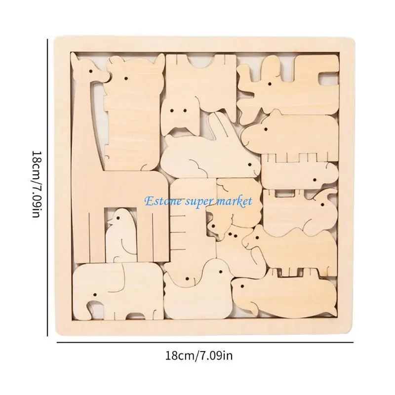 090b diy sem pintura animal quebra-cabeça jogo tabuleiro handeye coordenação brinquedo bloco correspondência crianças colorir