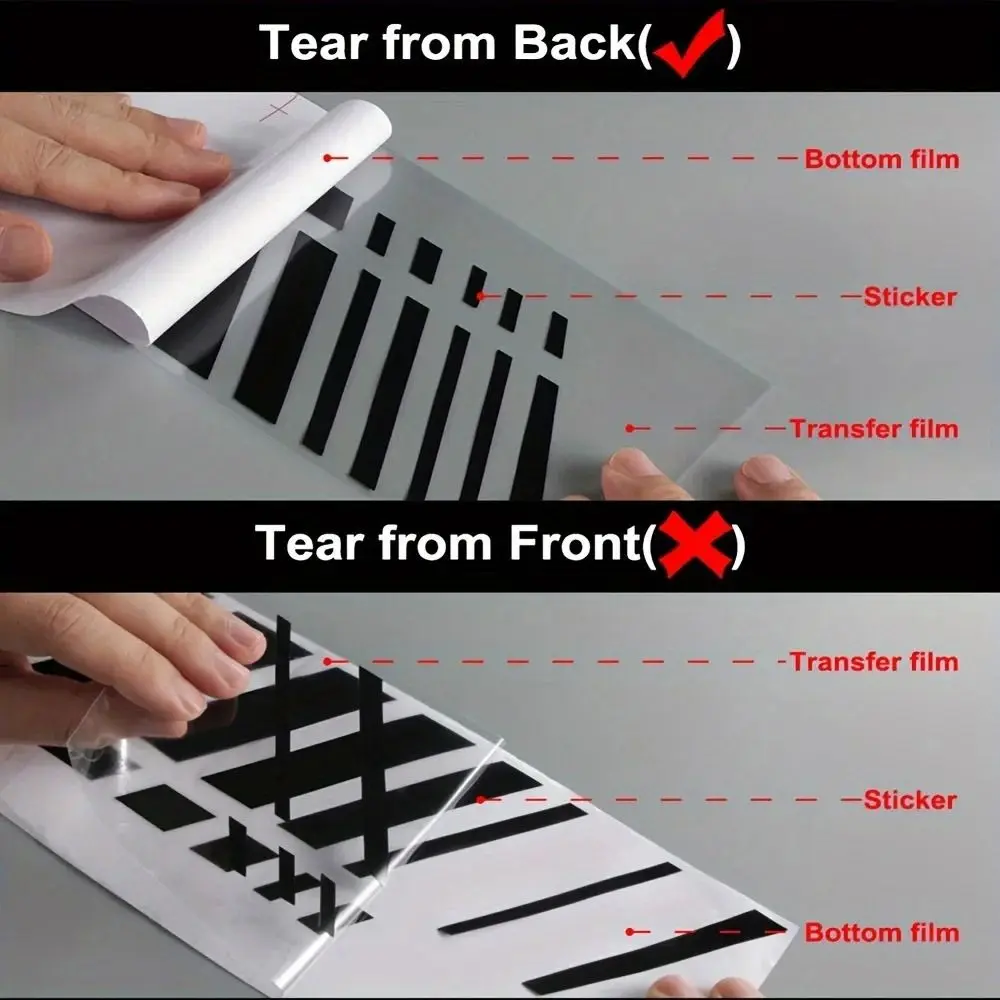 1Pcs Racing Stripes Motorcycle Sticker Waterproof Decal Flame Reflective Sticker Scratch Decoration PVC Decoration Sticker