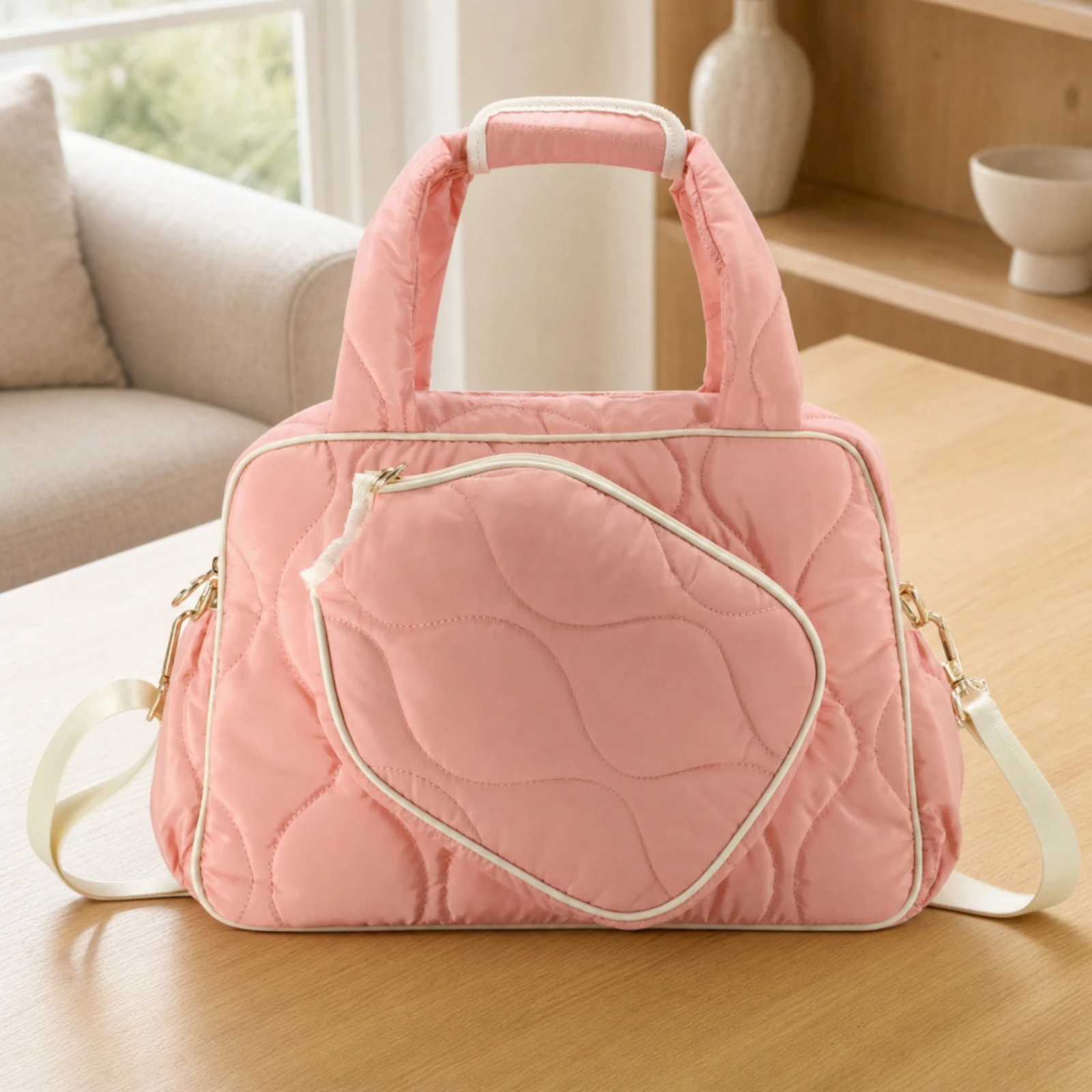 Pickleball Bag Water-Resistant Tennis Bag Detachable Strap Reinforced for Sports Practice view 6