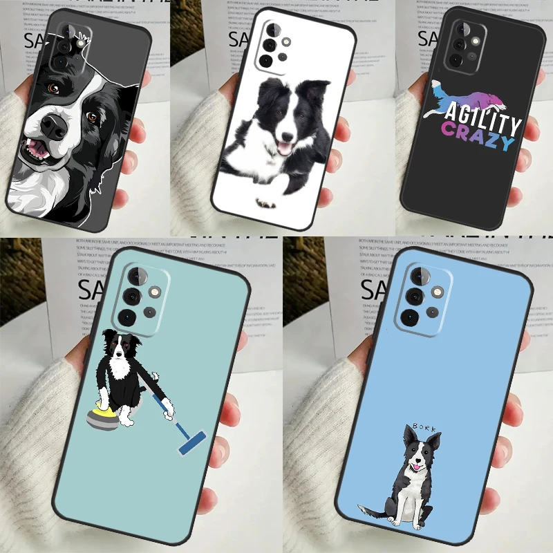 Border Collie Dog Cover For Samsung Galaxy A34 A35 A14 A15 A25 A53 A33 A13 A52 A32 A12 A51 A71 A54 A55 Case