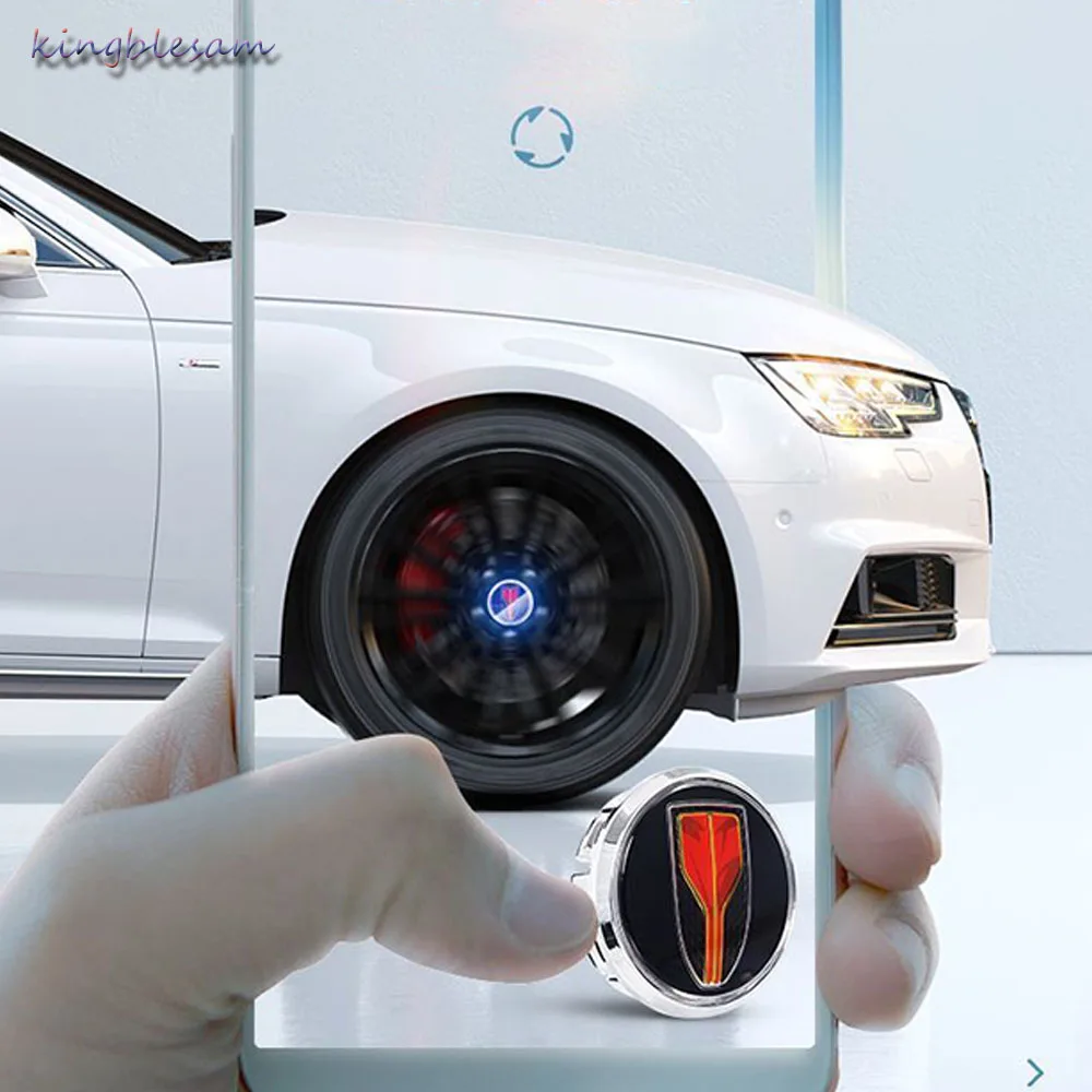 Sette colori LED mozzo ruota auto luce logo copertura adesivo cornice decorazione sostituzione per HONGQI H5 HS5 2023 accessori