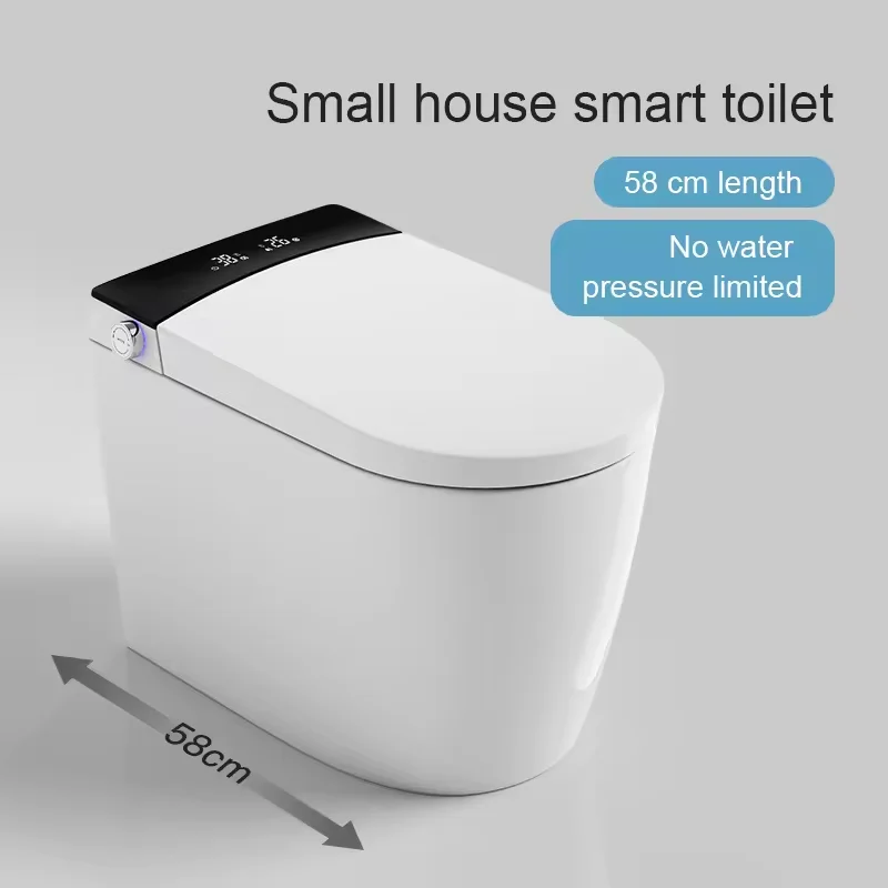 High Quality Ceramic Toilet square Automatic Flush Floor Standing Small Bathroom Cabinet Smart Toilet