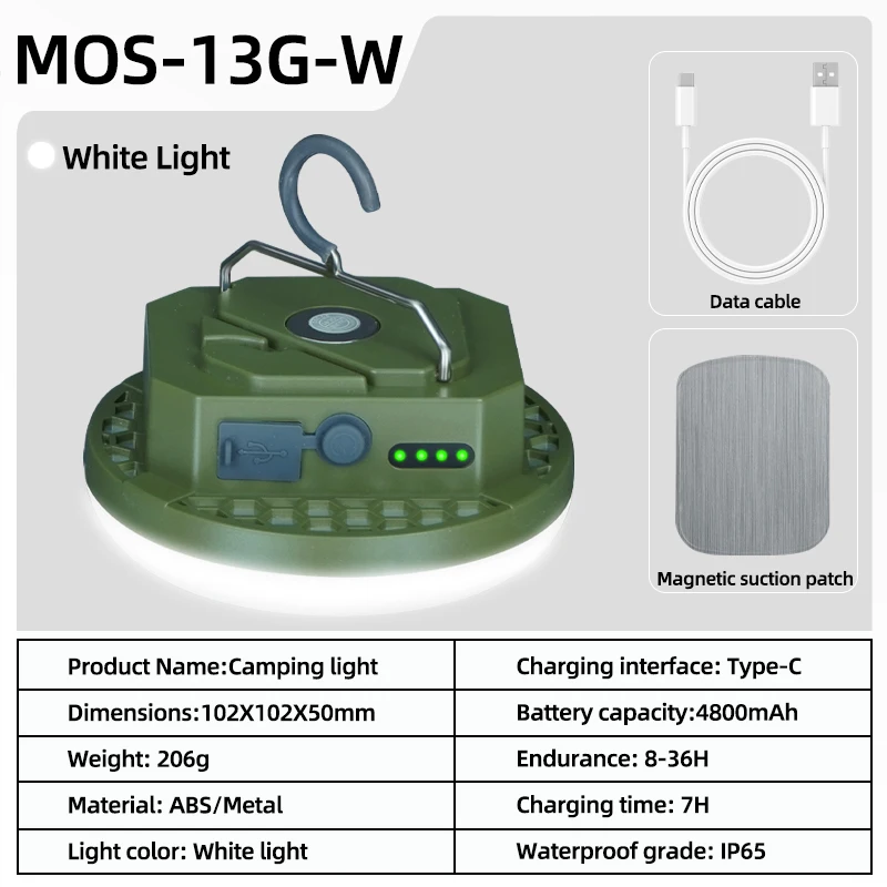 Кемпинговый фонарь MOSLIGHTING MOS-13/MOS-14 с ярким светом и долгим временем работы — фото товара