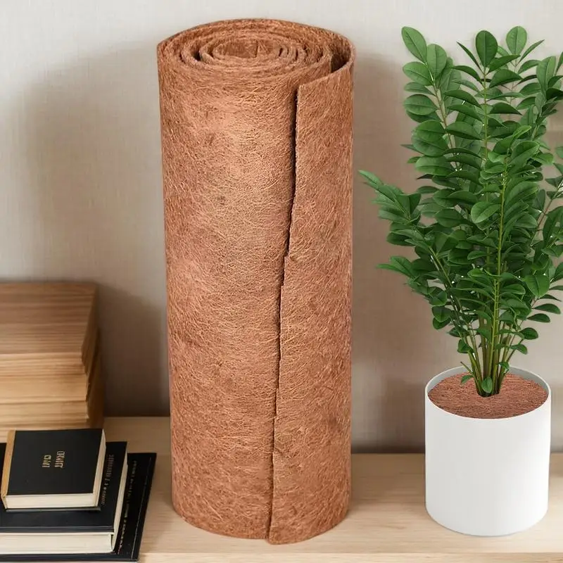 Revestimiento de macetero de fibra de Coco para jardín, relleno de macetas, revestimientos de cesta reutilizables, almohadilla de drenaje en rollo para decoración de jardín, caja de ventana