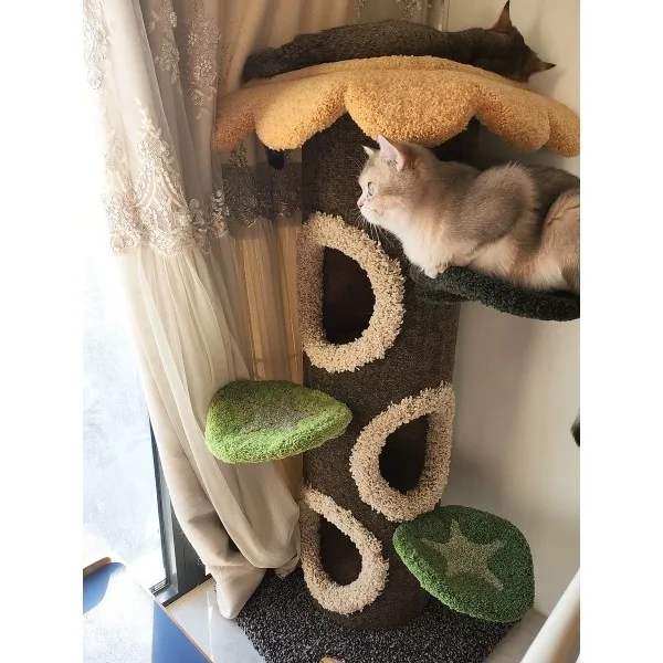 Corner Tree House Cat Climber Big Tree House Corner Tree Hole Plush Cat Nest Cat Castle