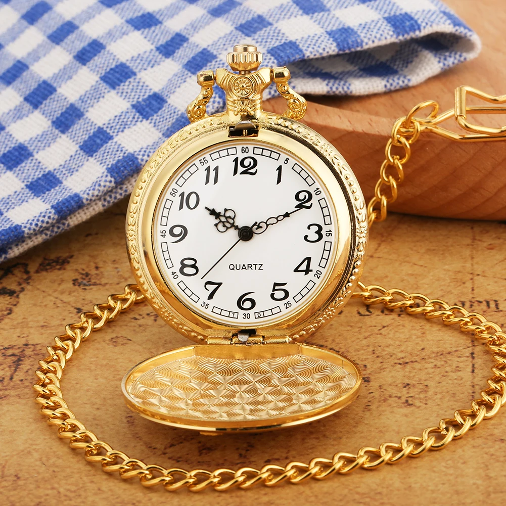 Luxury Gold Model Military Series U.S Navy USS Constitution Sail Frigate Quartz Pocket Watch FOB Necklace Chain Watch for Men