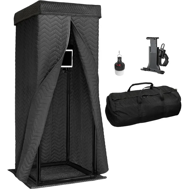 Ultimate Vocal Booth - 360 Degree Reverb Isolation Shield for Crisp, Echo-Free, Studio Quality Vocals - #1 Recommended