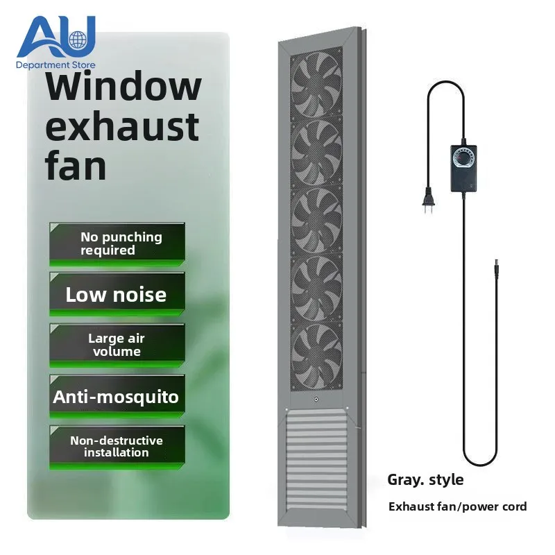 Window Ventilation Fan No Punching Exhaust  Kitchen No Installation Silent Glass Window Exhaust Fan