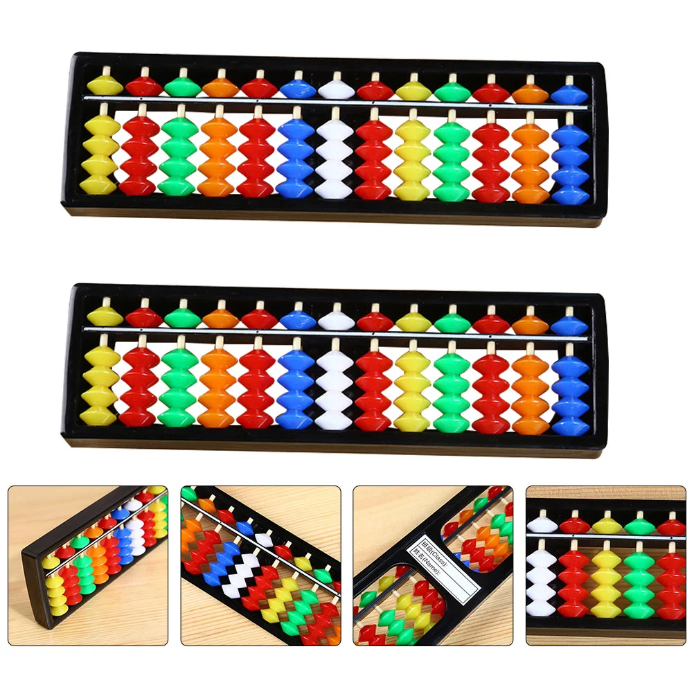 

2 Pcs Children's Abacus Teaching Aids Early Educational Toy Tools for Kids Arithmetic Abs Students Math Learning Toys