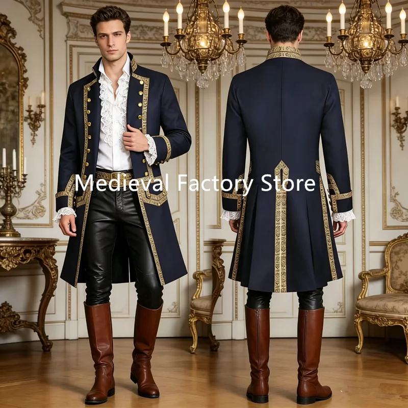 Herren-Kolonialmilitäruniform Frack Gotischer Steampunk Regency Viktorianische Jacke Alexander Hamilton Cosplay-Kostüm