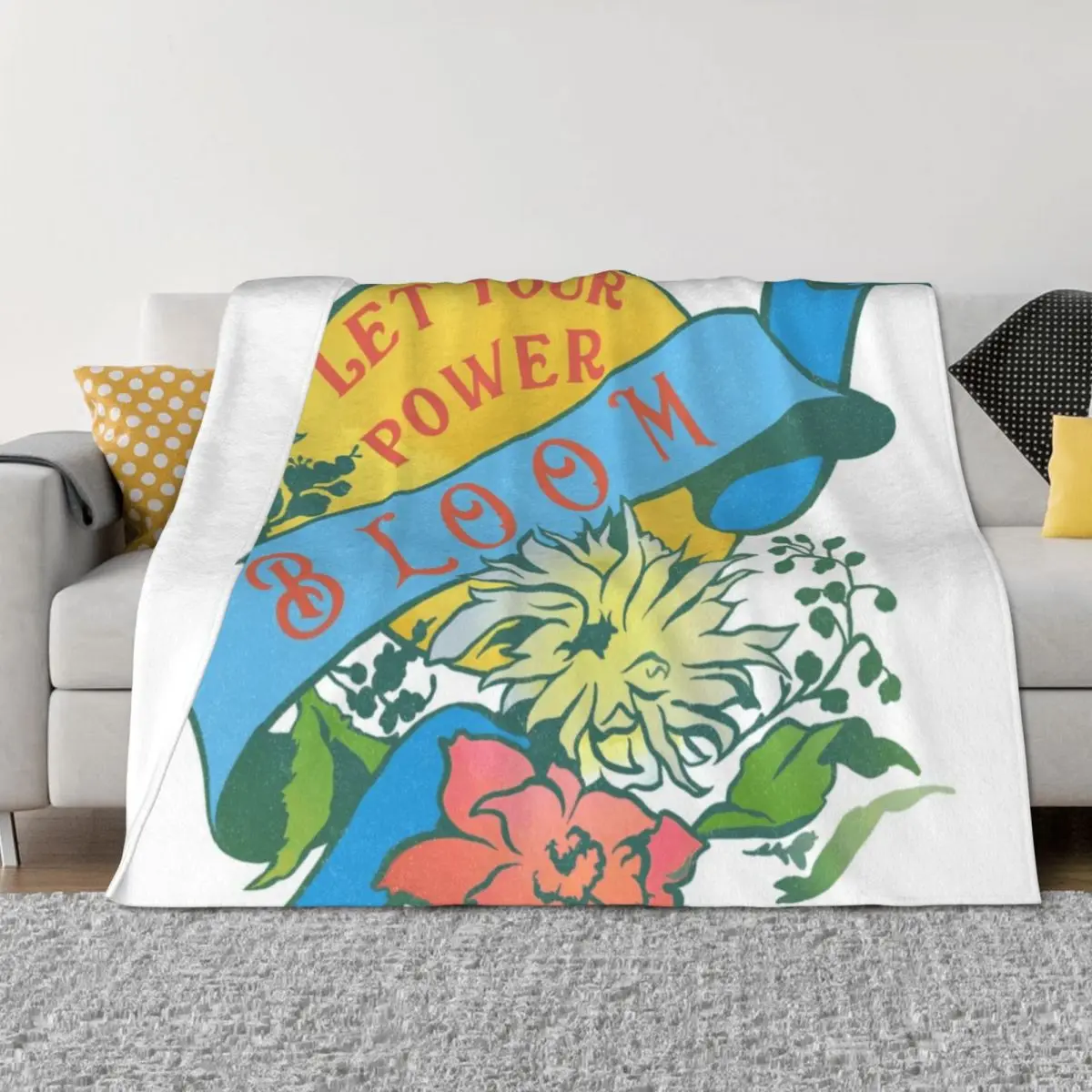 

Let Your Power Bloom Throw Blanket Sofas Luxury Throw Designers Heavy Blankets