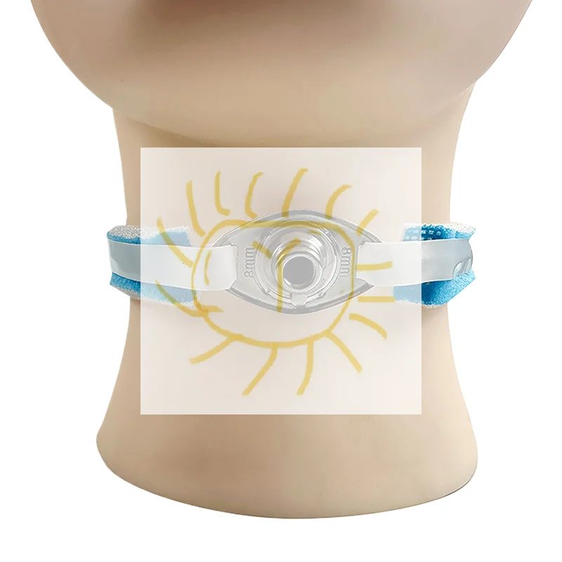 1 قطعة دعم الرقبة عارية أنبوب القصبة الهوائية الإسفنج تثبيت حزام ضمادة القصبة الهوائية حزام ثابت حامل لوازم القصبة الهوائية الطبية