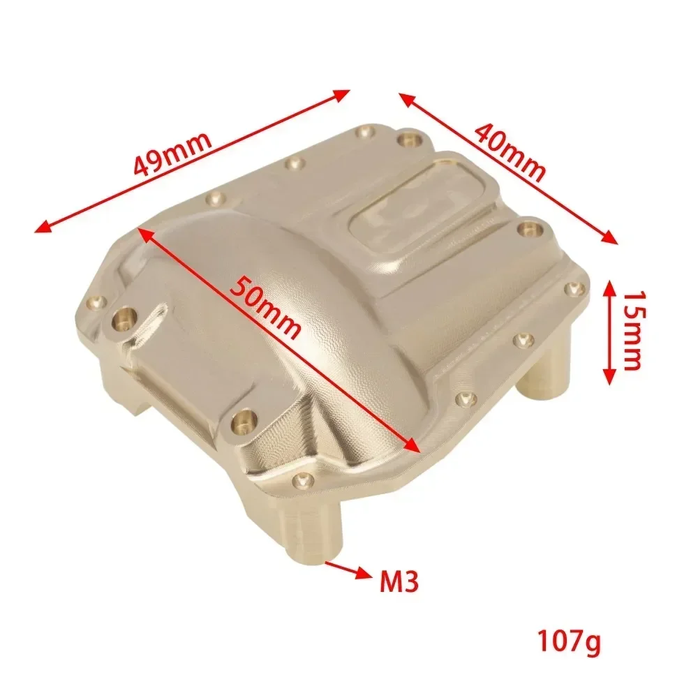 1 szt. mosiężna pokrywa mechanizmu różnicowego Heavy Duty obudowa osi mechanizmu różnicowego dla Axial SCX6 AXI05000 1/6 gąsienica RC ulepszenia samochodów części