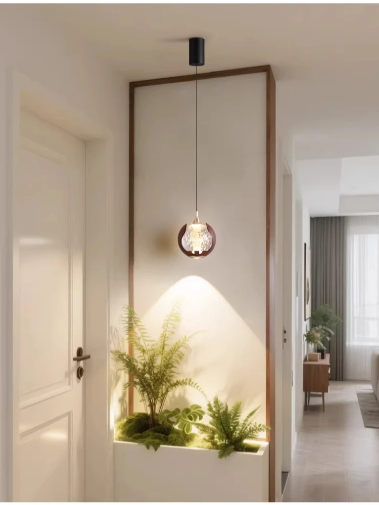 Mid-century Wabi-Sabi style bubble pendant lamp, bedside pendant lamp, vintage style hanging wire lamp for entrance