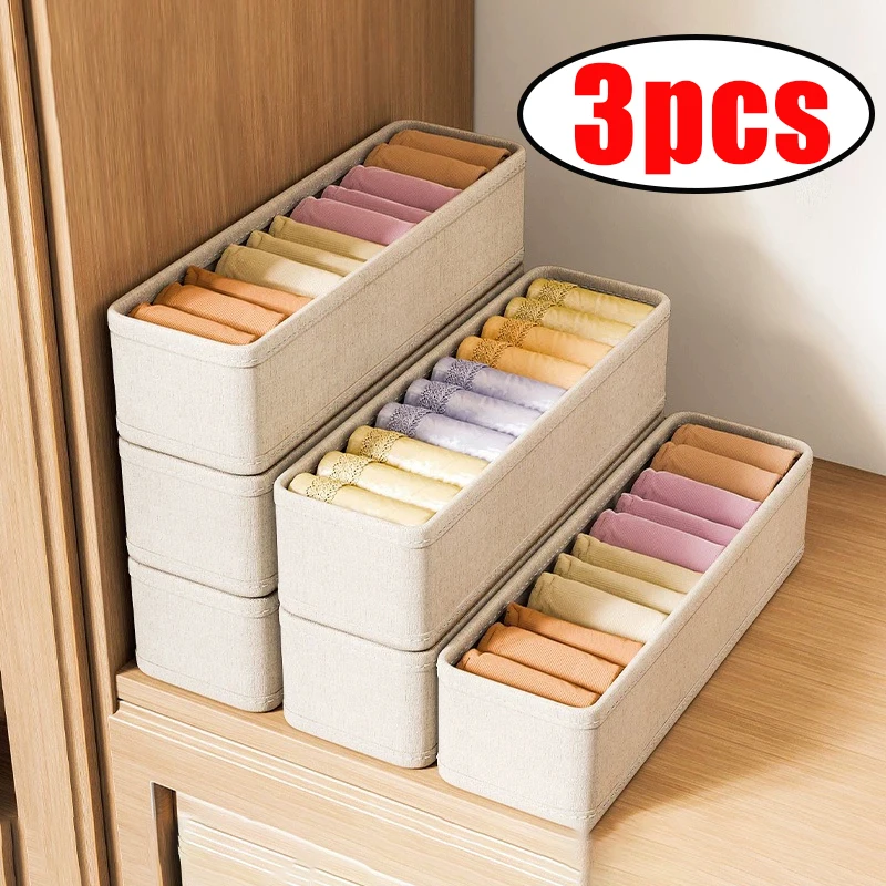 1/2/3pcs Drawer Wardrobe Storage Organizers Cabinet Drawer Clothes Storage Box for T-Shirts Jeans Underwear Pants Organizer Box