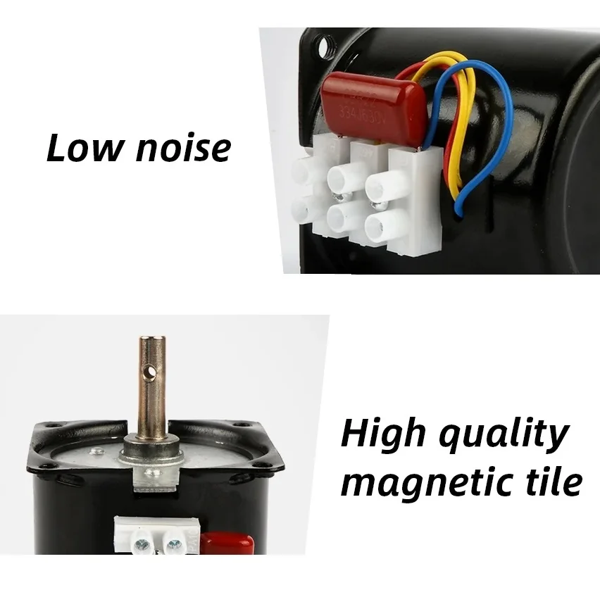 Motor de engranaje síncrono de imán permanente, de baja velocidad microengranaje, 220 rpm, 2,5 V, CA, 14W, 60KTYZ, 50Hz