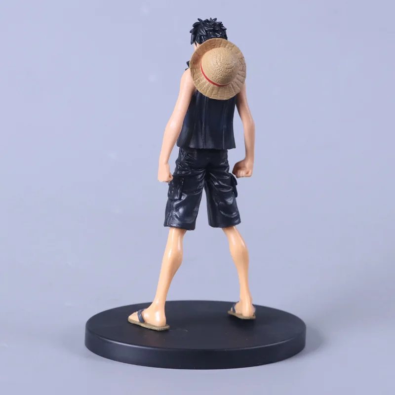 Anime One Piece Monkey D Luffy Black Suit Ver. PVC Action Figure Statue Collection Model Kids Toys Doll Gifts 18cm