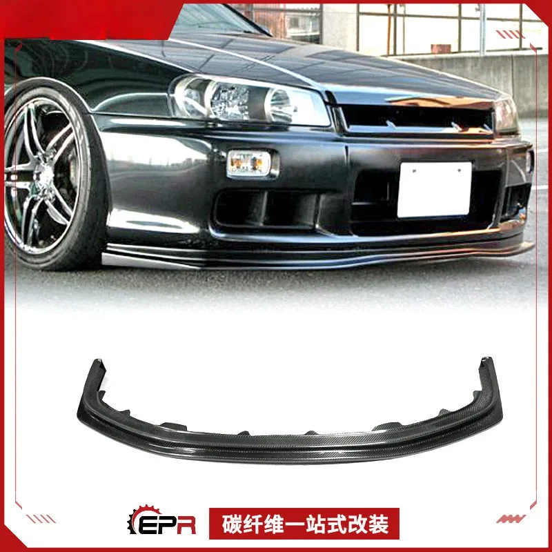 

Для Nissan Skyline R34 GTT D1-стиль из углеродного волокна, передний разделитель для губ, подбородок