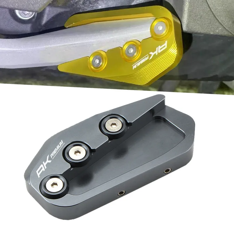 Para KYMCO AK PREMIUM AK550 ak550 2023 motocicleta CNC soporte lateral extensión de caballete placa de soporte agrandar