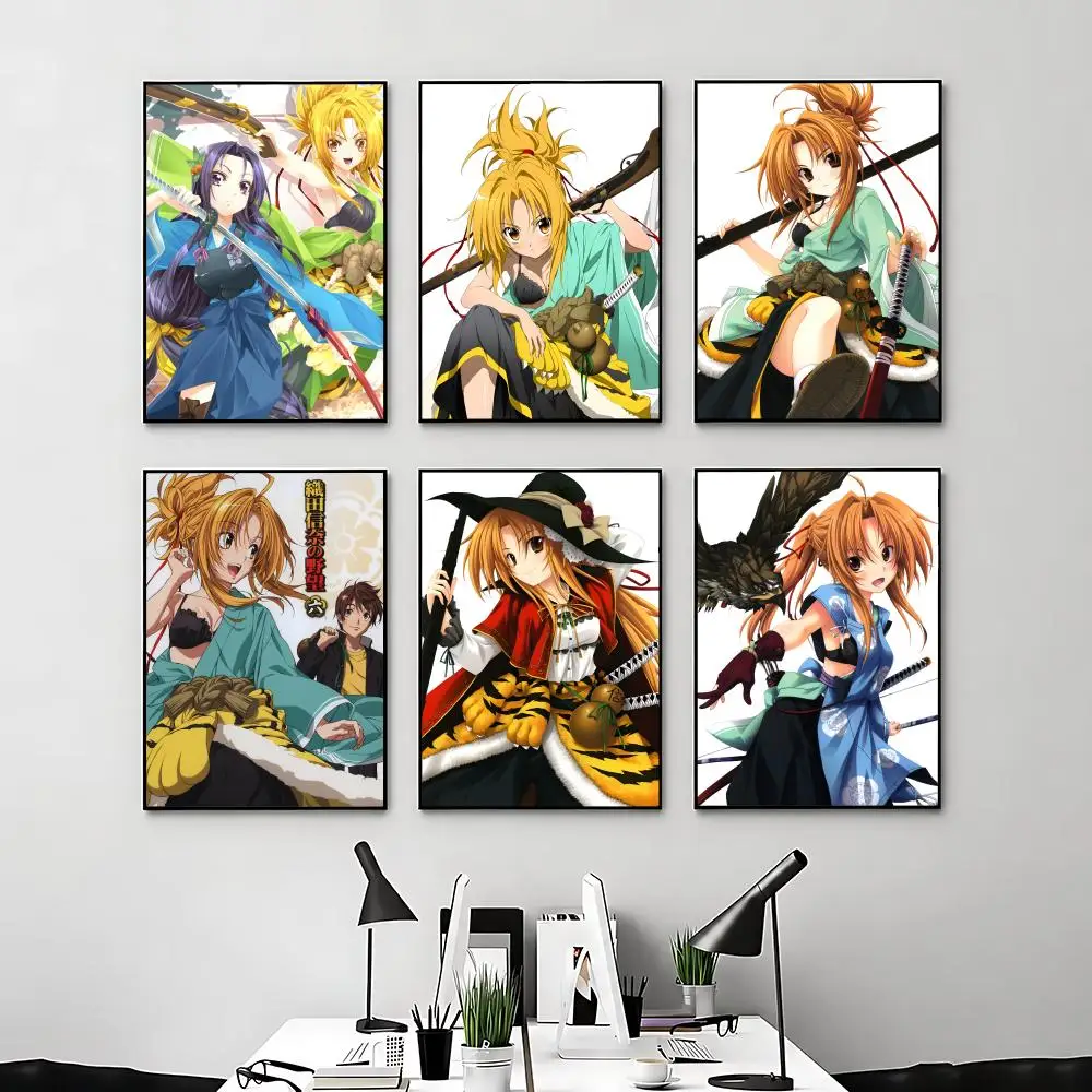 Affiche d'anime « L'ambition d'Oda Nobuna », décoration de chambre, décoration murale, sac à dos, art mural musical
