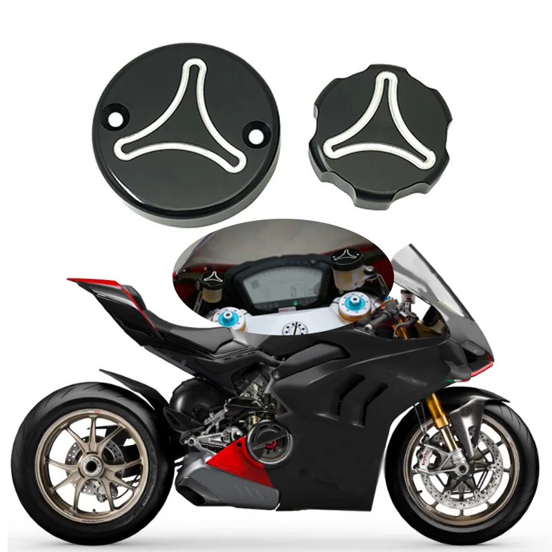 Front Brake Clutch Cylinder Fluid Reservoir Cover For DUCATI 848 1098 1198 MONSTER MULTISTRADA PANIGALE V2 V4