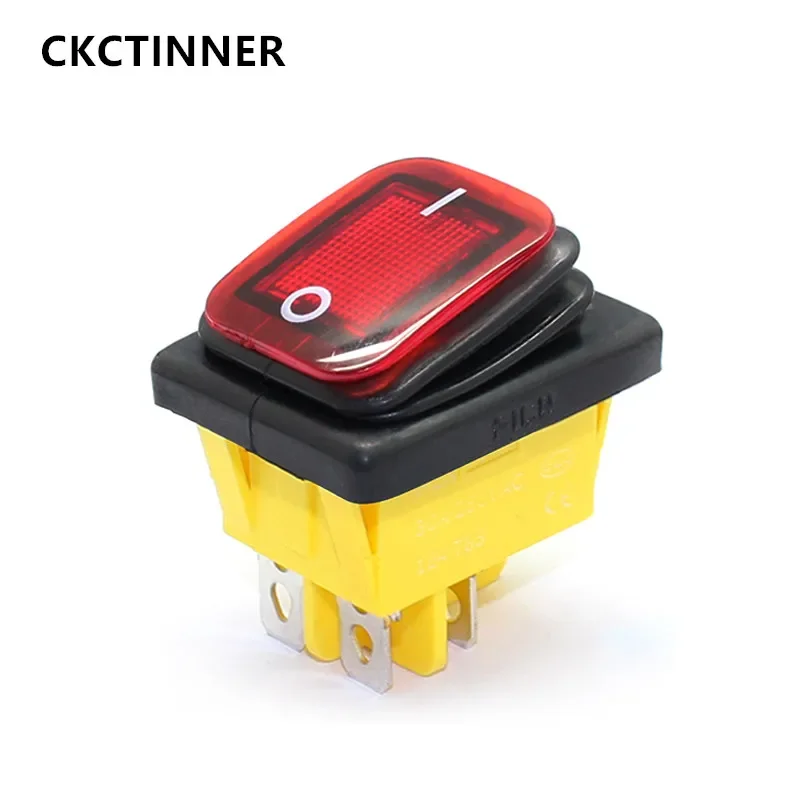 1pcs 250VAC KCD4 201 waterproof 203 rocker switch DPST 4pin on 12V 220V LED