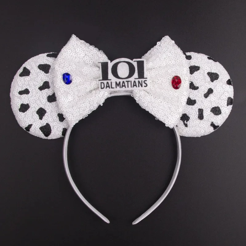 Fine Disney 101 Dalmatians Ear Headband for Adults Cruella de Vil Hairbands Women Spots Bow Hair Accessories Kids Girls Headwear