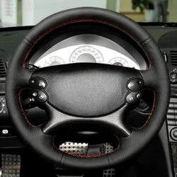 Car Steering Wheel Leather Cover For Mercedes Benz E-Class W211 CLK-Class C209 A209 C219 W463 SL-Class R230 Braid Steering Wheel