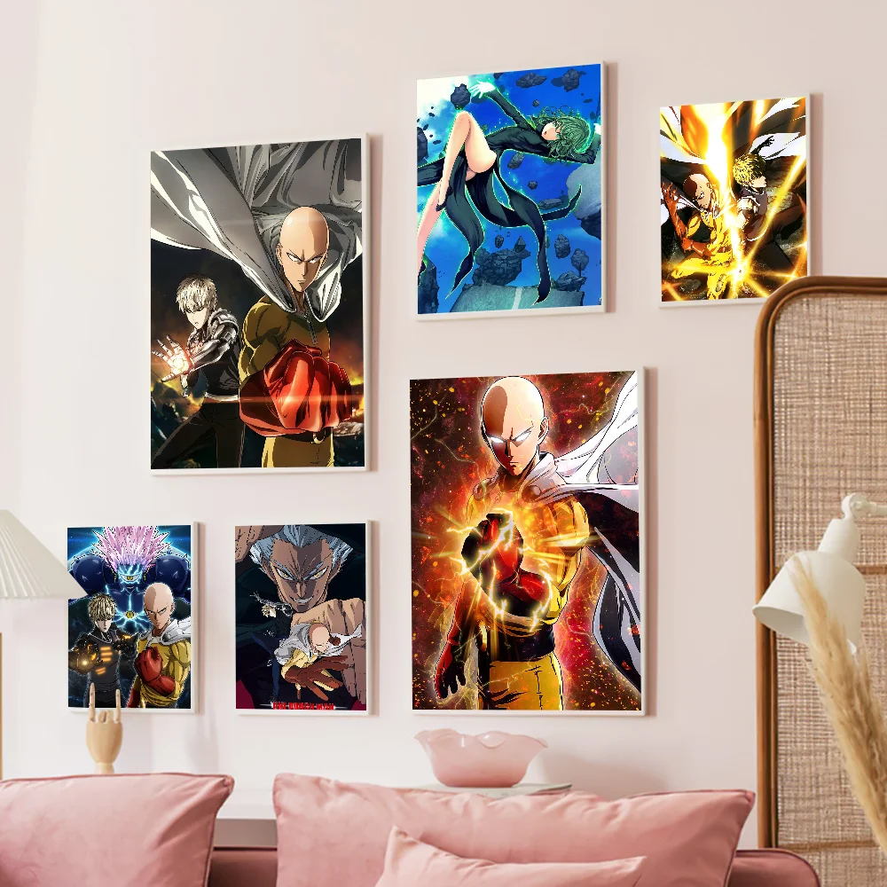 Anime One Punch Man Whitepaper Poster HD Quality Poster Wall Art Painting Study Room Wall Decor