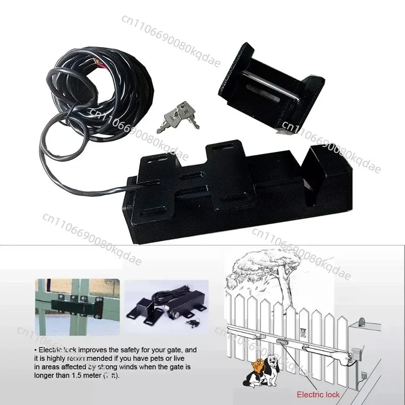DC24V Electronic Lock Instantaneous Power-off Type,Side hung double door villa Electric Door Opener Intelligent Wind Protection
