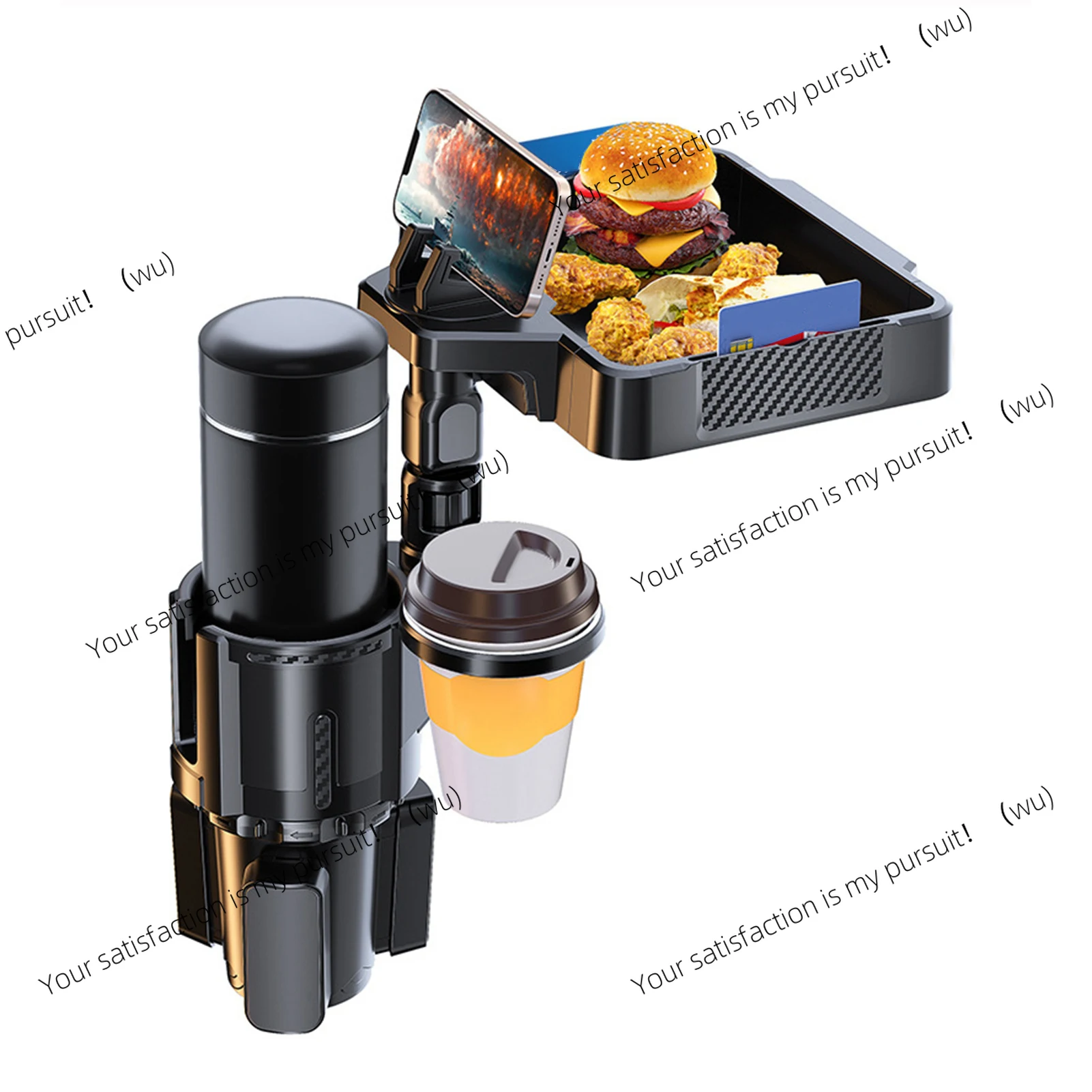 

Cup Holder Tray for Car Dual Cap Holder 4 IN 1 Adjustable Car Cup Holder Car Drink Phone Holders Snack Tray Expander