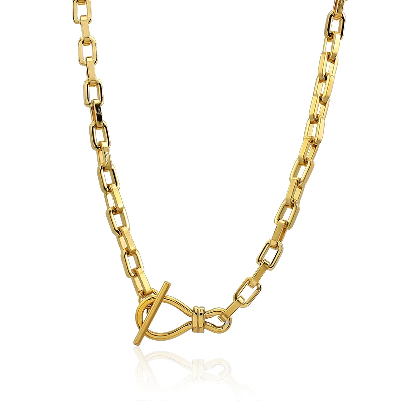 Fashion18K Plated Gold Necklaces 316L Stainless Steel Light bulb shape link Necklace Women Jewelry Gifts y2k fairy choker chains